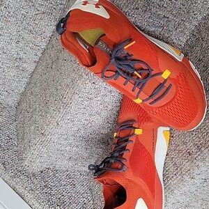 Under Armor Men's Orange and Gray Sneakers